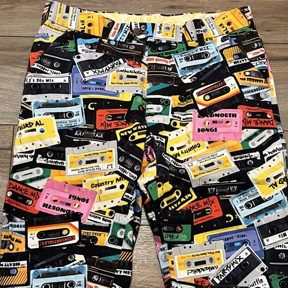 Men's Loudmouth Golf Pants SZ 32x30 Party Mix Cassette Print Stretch Colorful - Picture 2 of 11